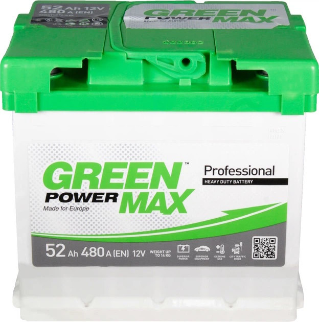 Автоакумулятор GREENPOWER Professional 6CT-52L