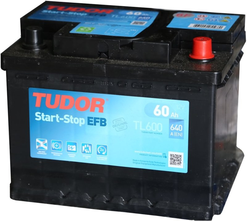 Автоаккумулятор Tudor Start-Stop EFB 6CT-60JR (TL604