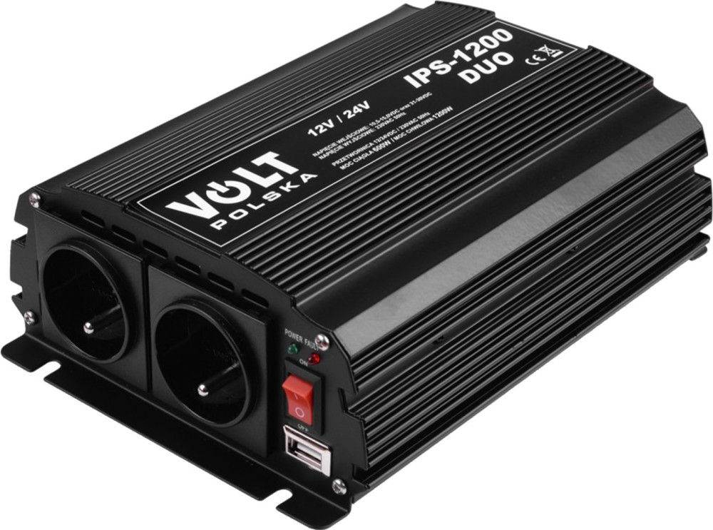 Автомобильный инвертор Volt Polska IPS-1200 Duo 12-24/230V