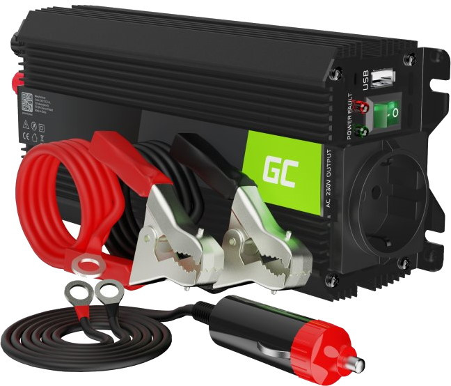 Автомобильный инвертор Green Cell PRO Car Power Inverter 12V to 230V 500W/1000W Pure Sine