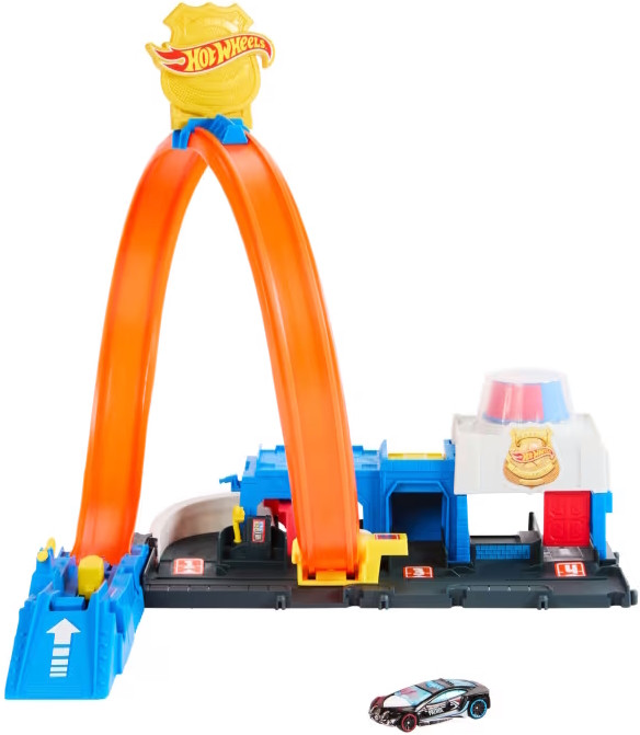 Автотрек Hot Wheels Super Police Station JBM71