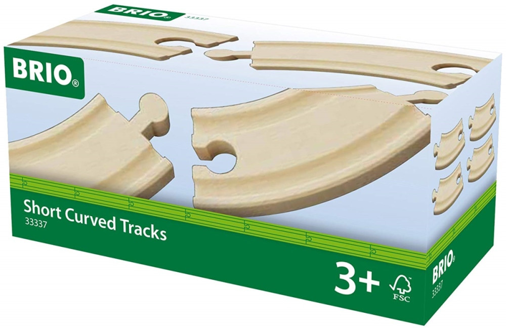 Железная дорога BRIO Short Curved Tracks 33337