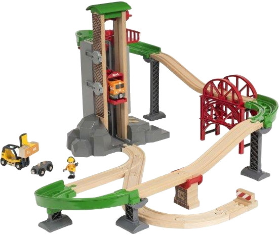 Железная дорога BRIO Lift and Load Werehouse Set 33887