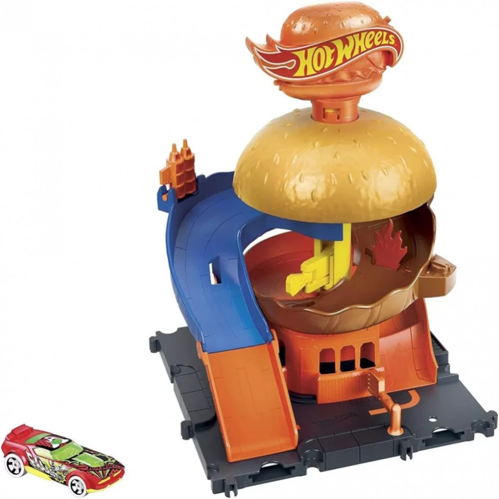 Автотрек Hot Wheels Burger Drive-thru HDR26