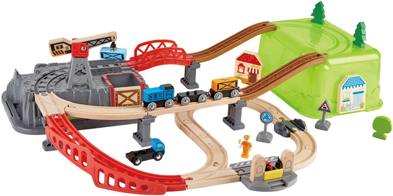 Железная дорога Hape Railway Bucket Builder Set E3764