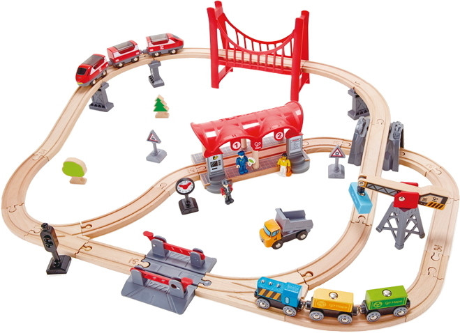 Железная дорога Hape Busy City Rail Set E3730