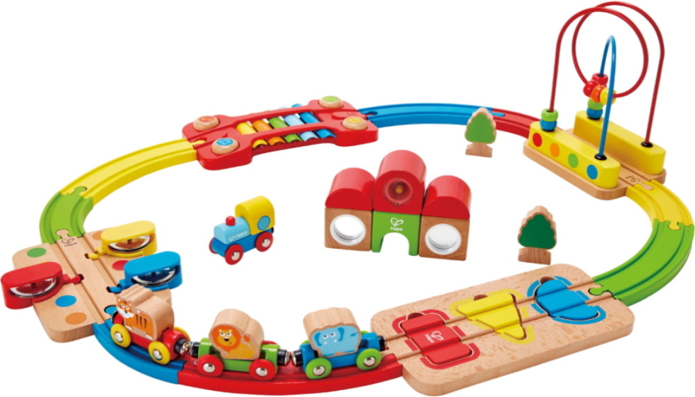Железная дорога Hape Rainbow Puzzle Railway E3826