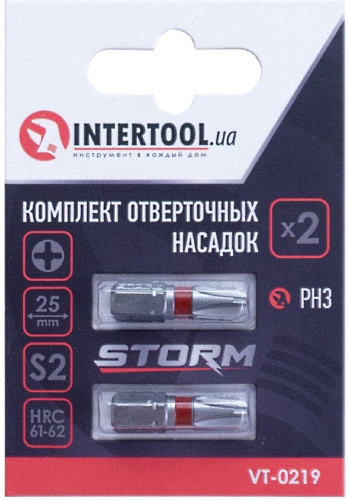 Біти / торцеві голівки Intertool Storm VT-0219