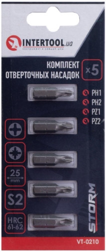 Біти / торцеві голівки Intertool Storm VT-0210