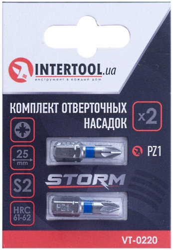 Біти / торцеві голівки Intertool Storm VT-0220