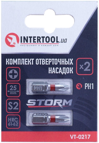 Біти / торцеві голівки Intertool Storm VT-0217