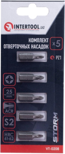 Біти / торцеві голівки Intertool Storm VT-0208