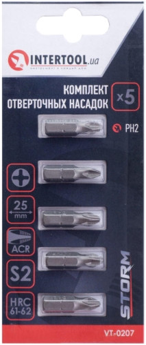 Біти / торцеві голівки Intertool Storm VT-0207