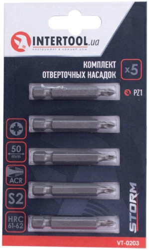Біти / торцеві голівки Intertool Storm VT-0203