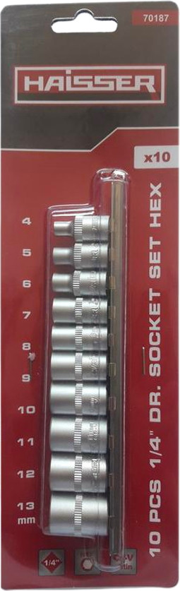 Біти / торцеві голівки Haisser 70187