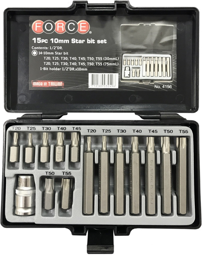 Біти / торцеві голівки Force 4156