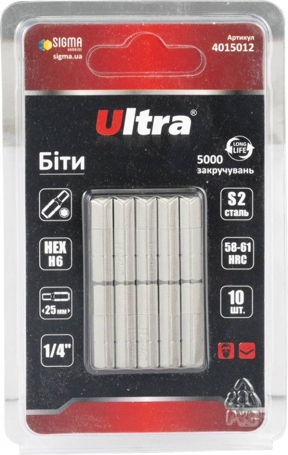 Біти / торцеві голівки Ultra 4015012