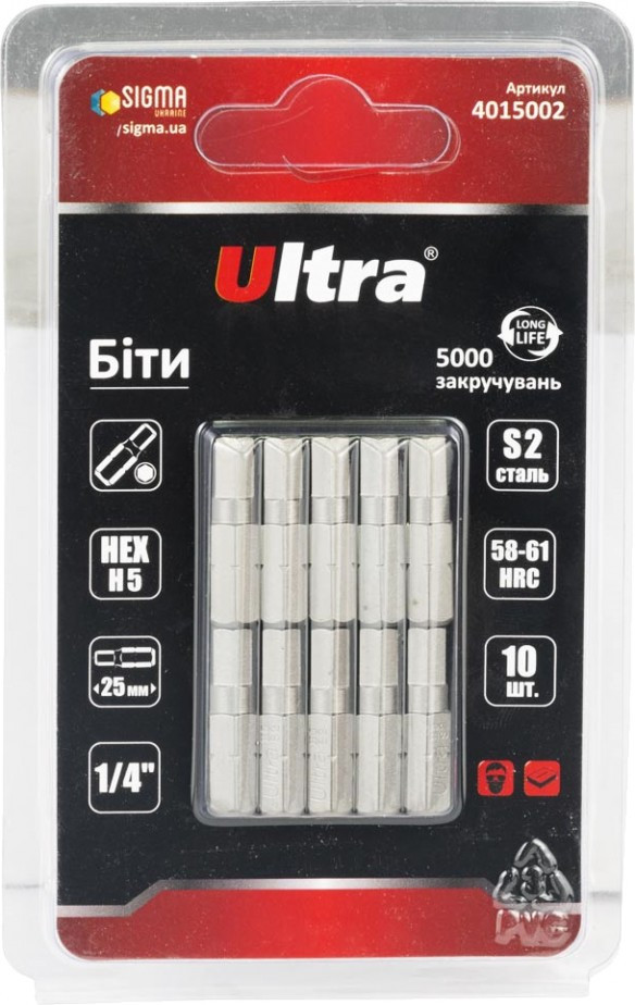 Біти / торцеві голівки Ultra 4015002