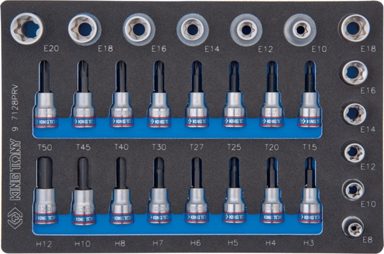 Біти / торцеві голівки KING TONY 9-7128PRV