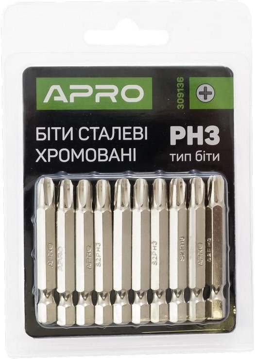 Біти / торцеві голівки Apro 309136