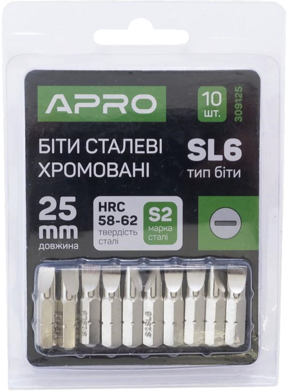 Біти / торцеві голівки Apro 309125