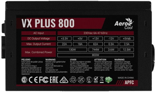 Блок живлення Aerocool Value Plus VX Plus 800W (ACPN-VS80AEY.11)