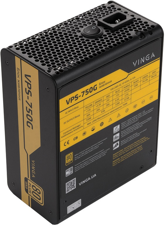 Блок живлення Vinga VPS Gold VPS-750G