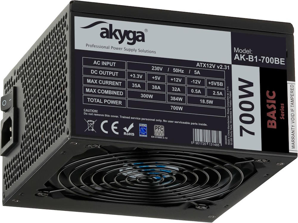 Блок питания Akyga Basic Black AK-B1-700BE