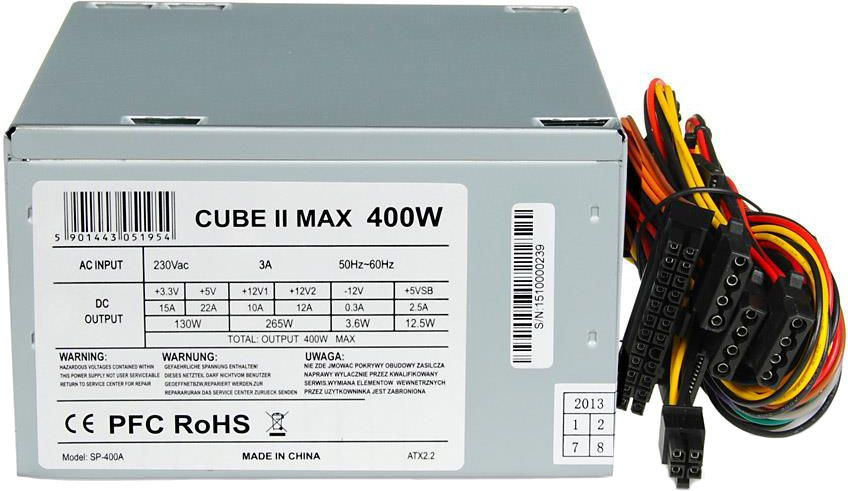 Блок живлення iBOX Cube II Cube II 400W (ZIC2400W12CMFA)