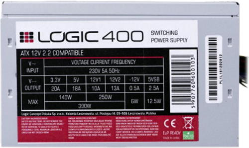 Блок живлення Logic Concept ZAS-LOGI-LC-400-ATX-PFC