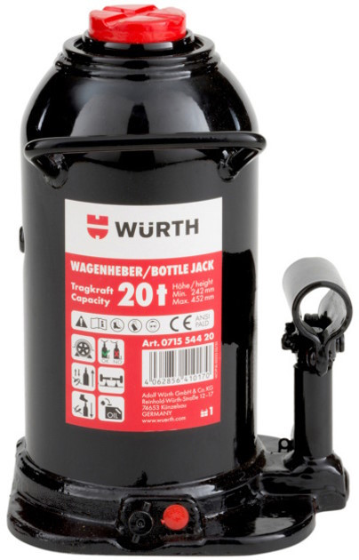 Домкрат Wurth Black 20T