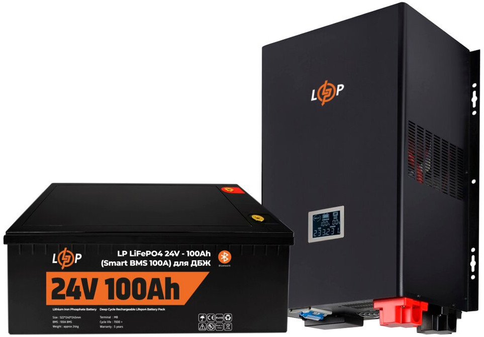 ДБЖ Logicpower LPE-W-PSW-3600VA Plus LP LiFePO4 24V 100 Ah 3600 ВА Агод
