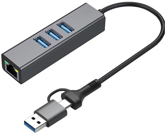 USB-хаб Dynamode DM-AD-GLAN-U3
