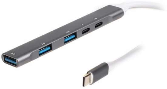 USB-хаб Maxxter HU3C-4P1PD-01