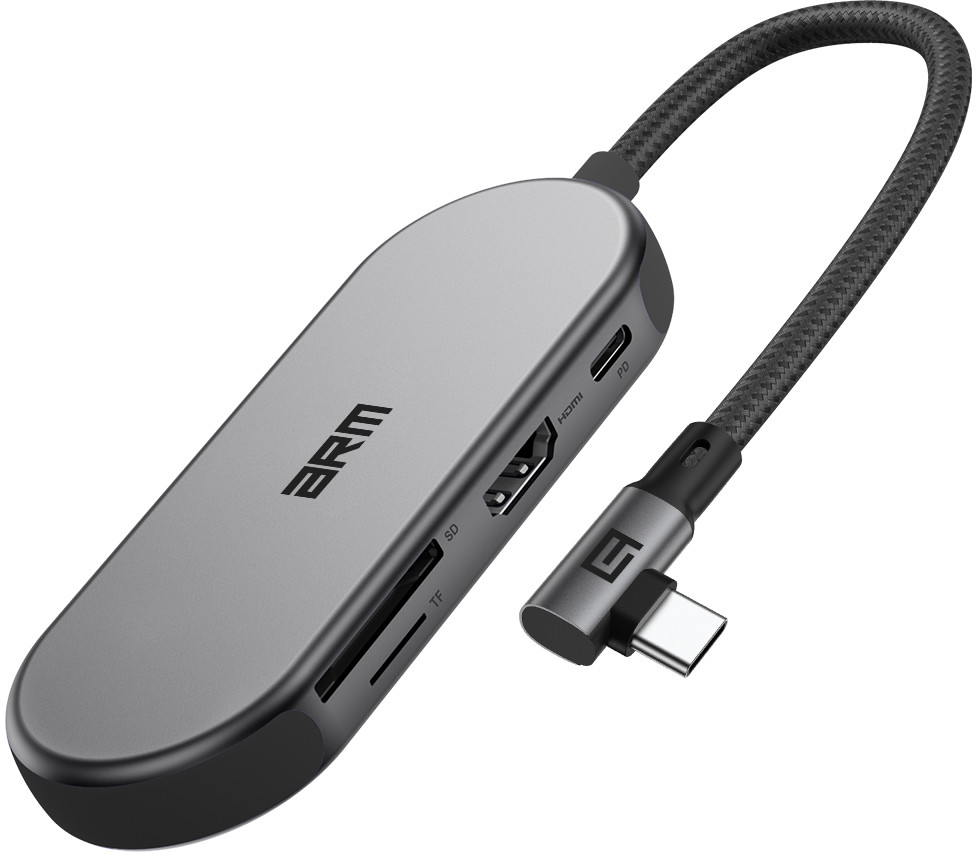 Картридер / USB-хаб ArmorStandart Angle Type-C to HDMIEthernetType-C2xUSB-ASD/TF card