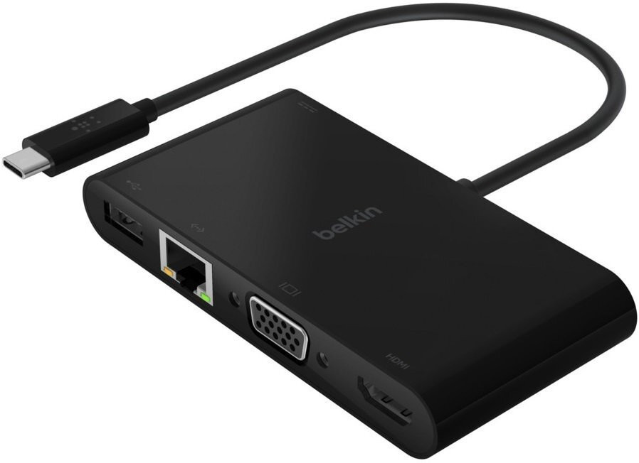 USB-хаб Belkin USB-C - Ethernet/HDMI/VGA/USB-A 100W PD