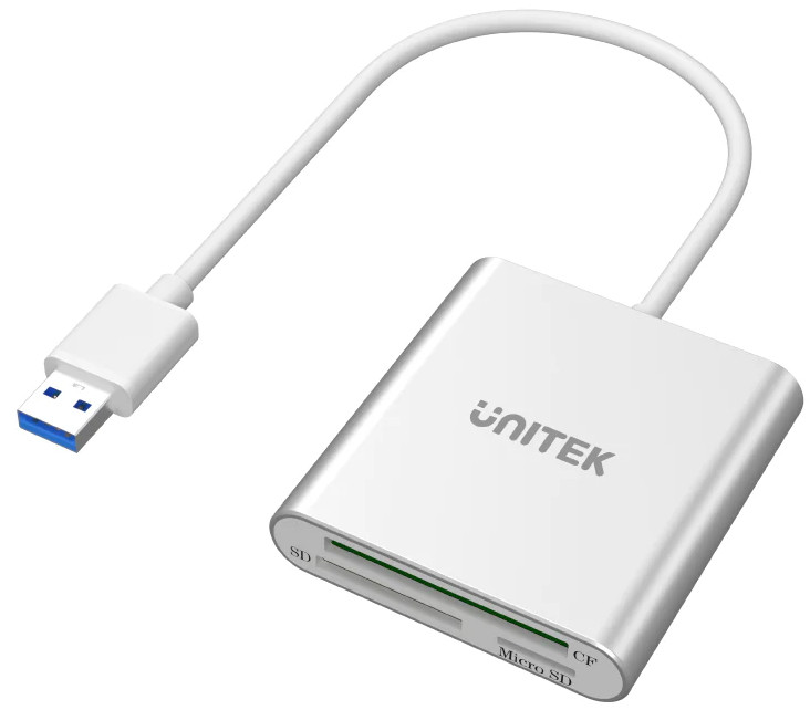 Картридер / USB-хаб Unitek USB 3.0 3-Port Memory Card Reader