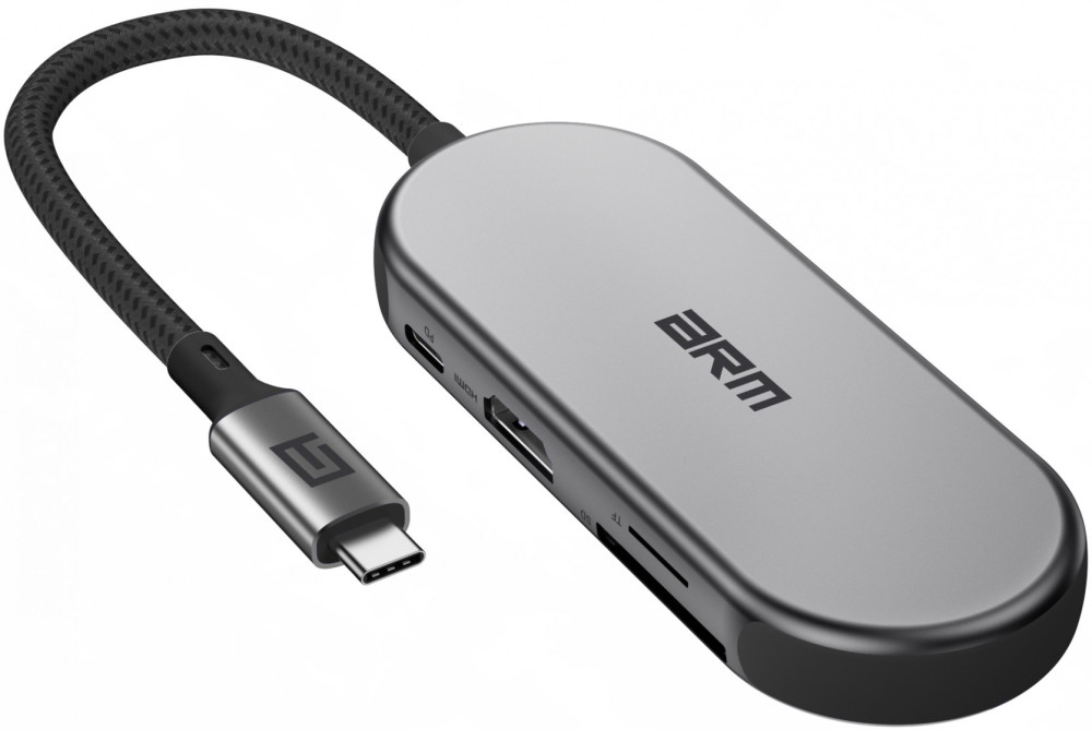 Картридер / USB-хаб ArmorStandart Type-C to HD4KLANPD2USBTF/SD card