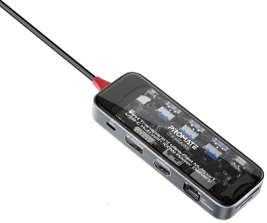 Кардридер / USB-хаб Promate TransHub-Pro