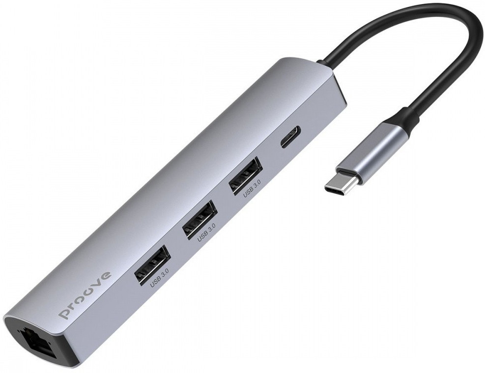USB-хаб Proove Iron Link 5 in 1 (3*USB3.0 Type C RJ45)