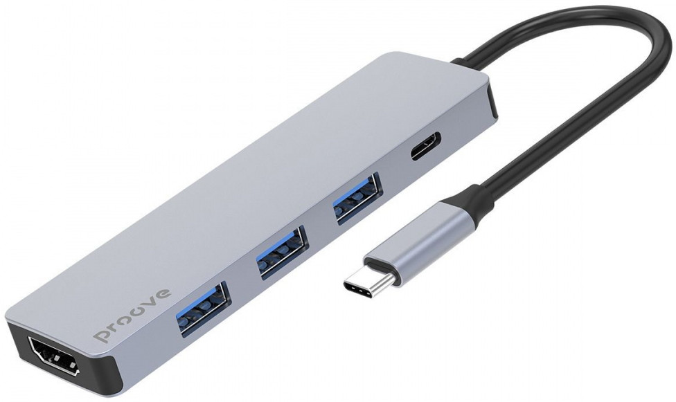 USB-хаб Proove Iron Link 5 in 1 (3*USB3.0 Type C HDMI)