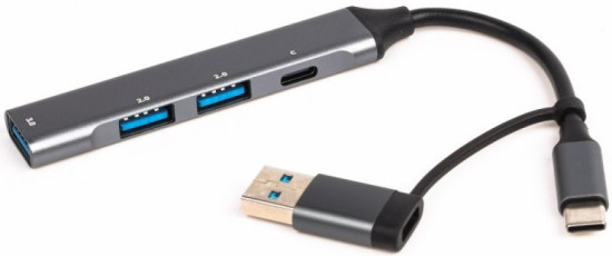 USB-хаб Maxxter HU3C-4P1CN-01