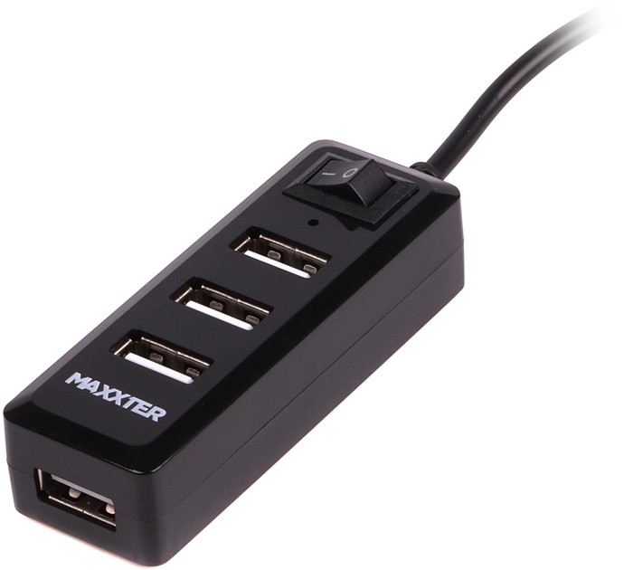 USB-хаб Maxxter HU2A-4P-AC-03