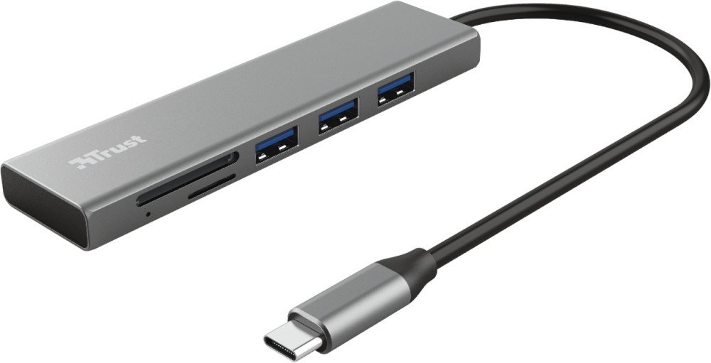 Кардридер / USB-хаб Trust Halyx Fast USB-C Hub & Card Reader