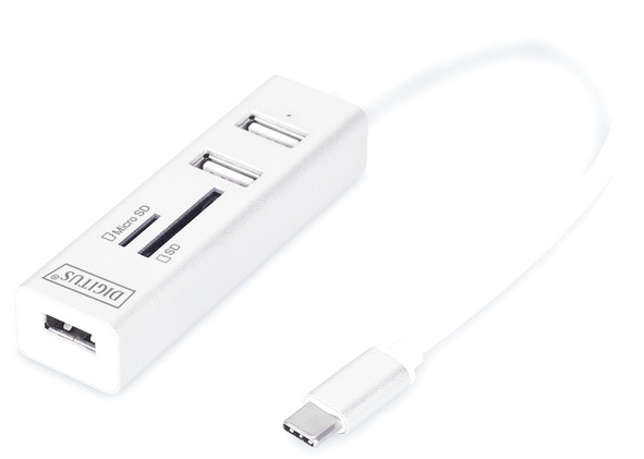 Картридер / USB-хаб Digitus DA-70243