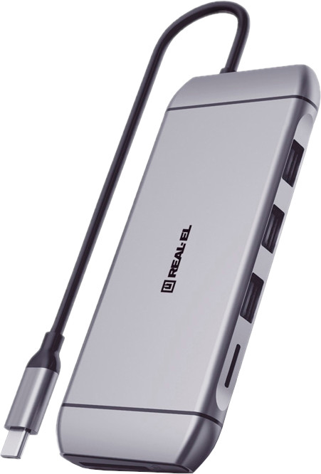 Кардридер / USB-хаб REAL-EL CQ-900