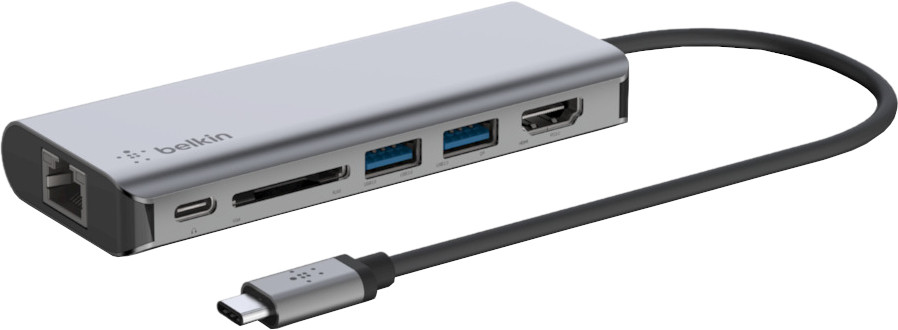 Картридер / USB-хаб Belkin Connect USB-C 6-in-1 Multiport Adapter