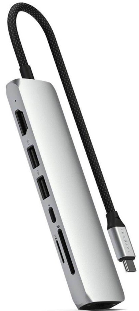 Картридер / USB-хаб Satechi 7-in-1 USB-C Slim Multiport Adapter with Ethernet