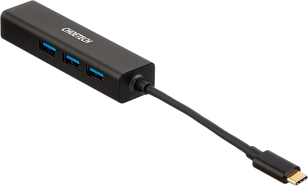 USB-хаб Choetech 4-In-1 USB-C To RJ45 Adapter