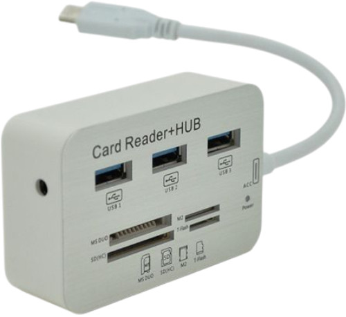 Картридер / USB-хаб Voltronic Power YT-TCA3H3CR-W